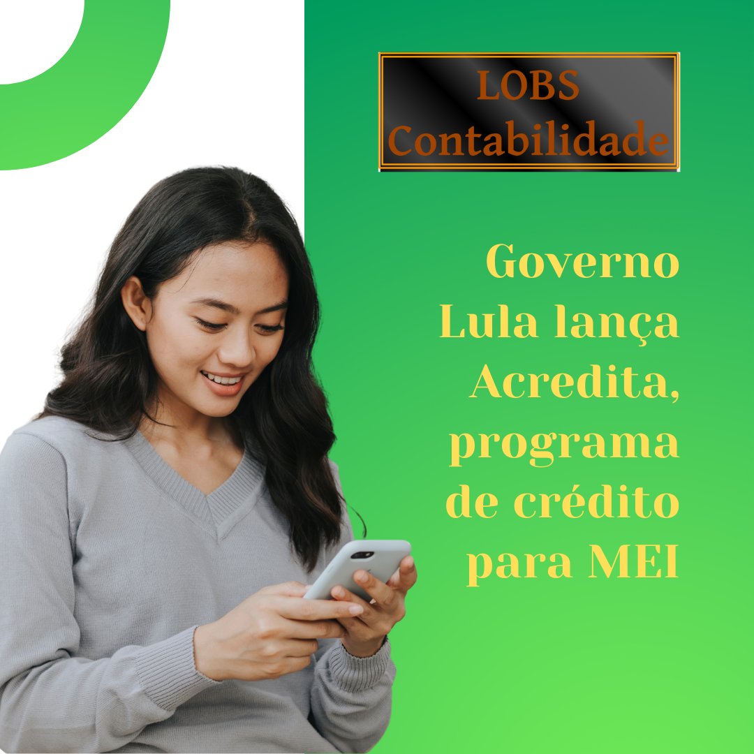 Segundo o Planalto, Programa 'Acredita' tem o objetivo de reestruturar parte do mercado de crédito no Brasil.

#LobsContabilidade #ProgramaAcredita #Crédito #Empreendedorismo #GovernoFederal #MEI  

lobscontabil.com/governo-lula-l…