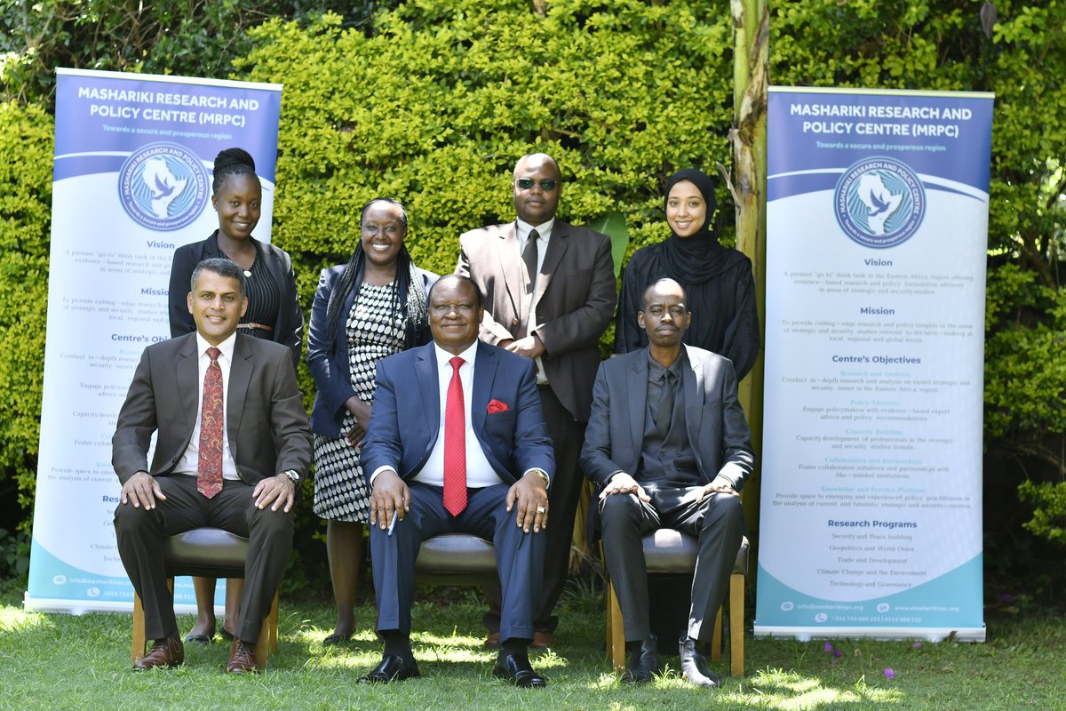 masharikirpc's tweet photo. On 22nd April 2024, Brig (Rtd) Dr. Robert Kabage, PhD, EBS, CEO of MRPC hosted Captain (IN) Velagada Shirdikant Defence Advisor, High Commission of India in Kenya for a consultative meeting at the Centre in Nairobi.
 
#maritimesecurity #trade #development 
@IndiainKenya https://t.co/xUyLrmZvjo