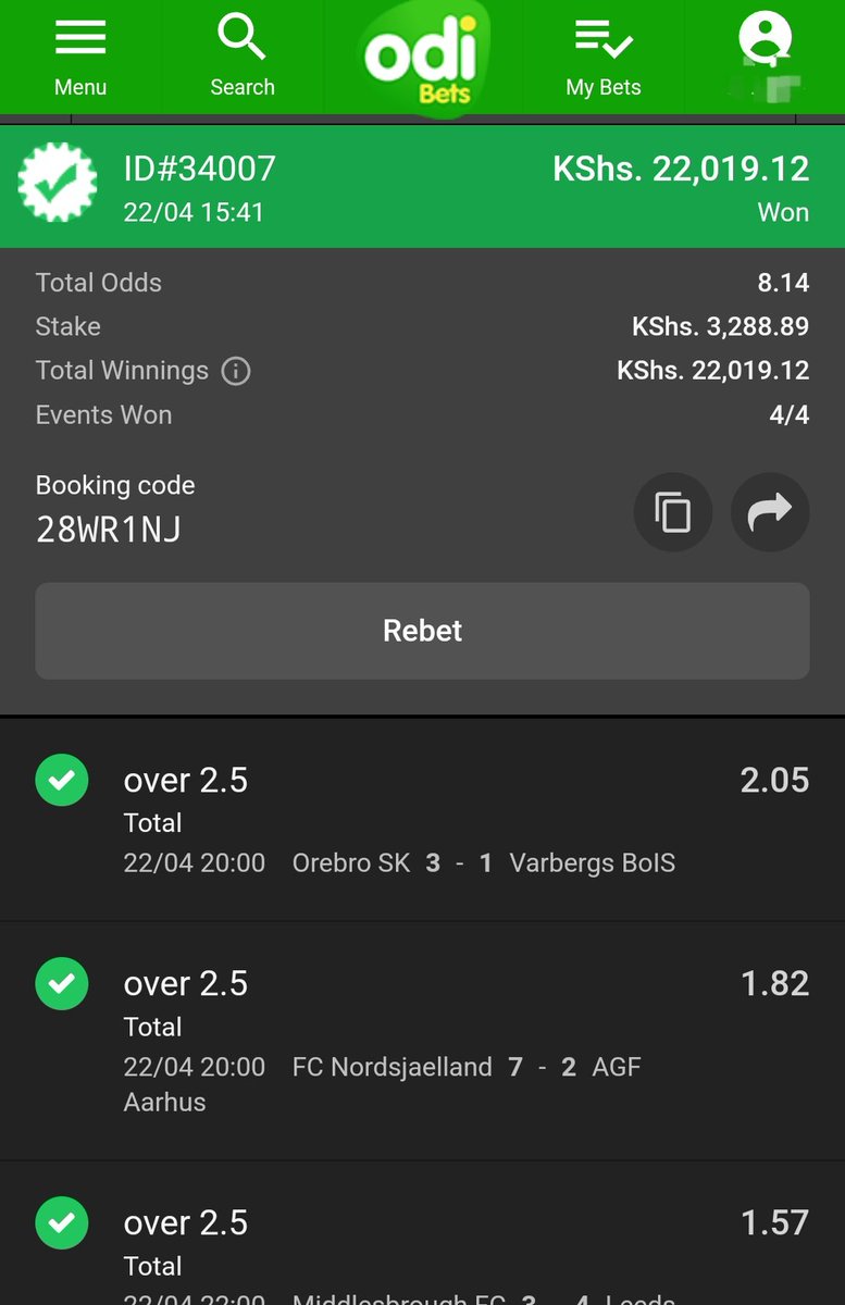 KABOOM🔥🔥🔥🔥CONGRATULATIONS 💥💥💥💥to those who placed, hii ilikua tukule Jana but 1 game was postponed 💯💯💯 finally it has delivered🙏🙏watu waingie kwa mpesa sasa, join my telegram channel t.me/FreeTicketOdds…