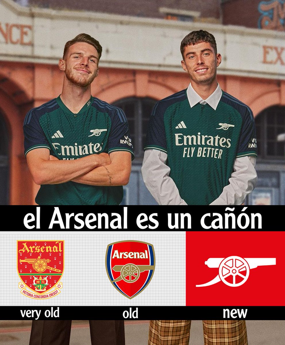 alejandromendo's tweet photo. 🛡️🖊️ Here-We-Gunners: el Arsenal convierte su escudo efímero en permanente tras la buena acogida del logo. Todas las equipaciones 24-25 incluirán el icónico cañón, que refuerza la identidad visual del club y conecta con la comunidad.

¿Cómo hemos llegado hasta aquí? https://t.co/YzpeEqtpwY