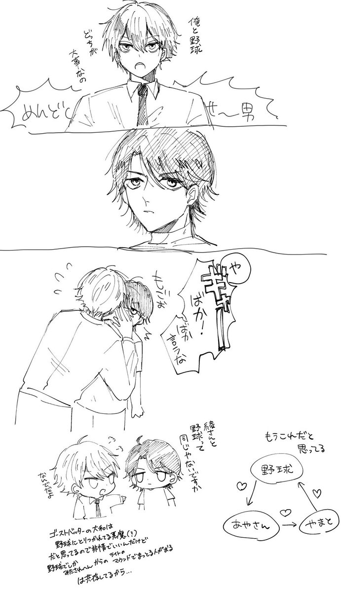 げんこ〜もせずに描いてた園綾と桃円桃 