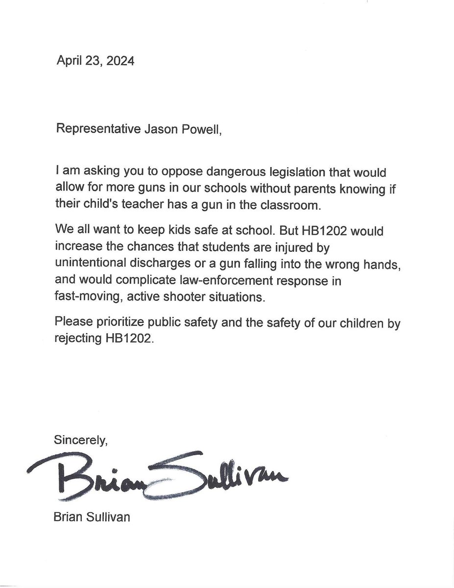 Tennessee lawmakers are attempting to pass dangerous legislation to arm teachers in our schools. But there is still time to act! Make your voice heard, and send the following message to YOUR Representative opposing HB1202 at the link: act.everytown.org/sign/20240402-…