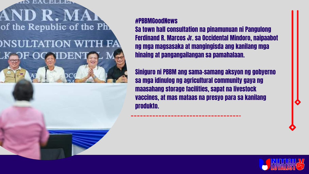 Sa town hall consultation na pinamunuan ni Pangulong Ferdinand R. Marcos Jr. sa Occidental Mindoro, naipaabot ng mga magsasaka at mangingisda ang kanilang mga hinaing at pangangailangan sa pamahalaan.