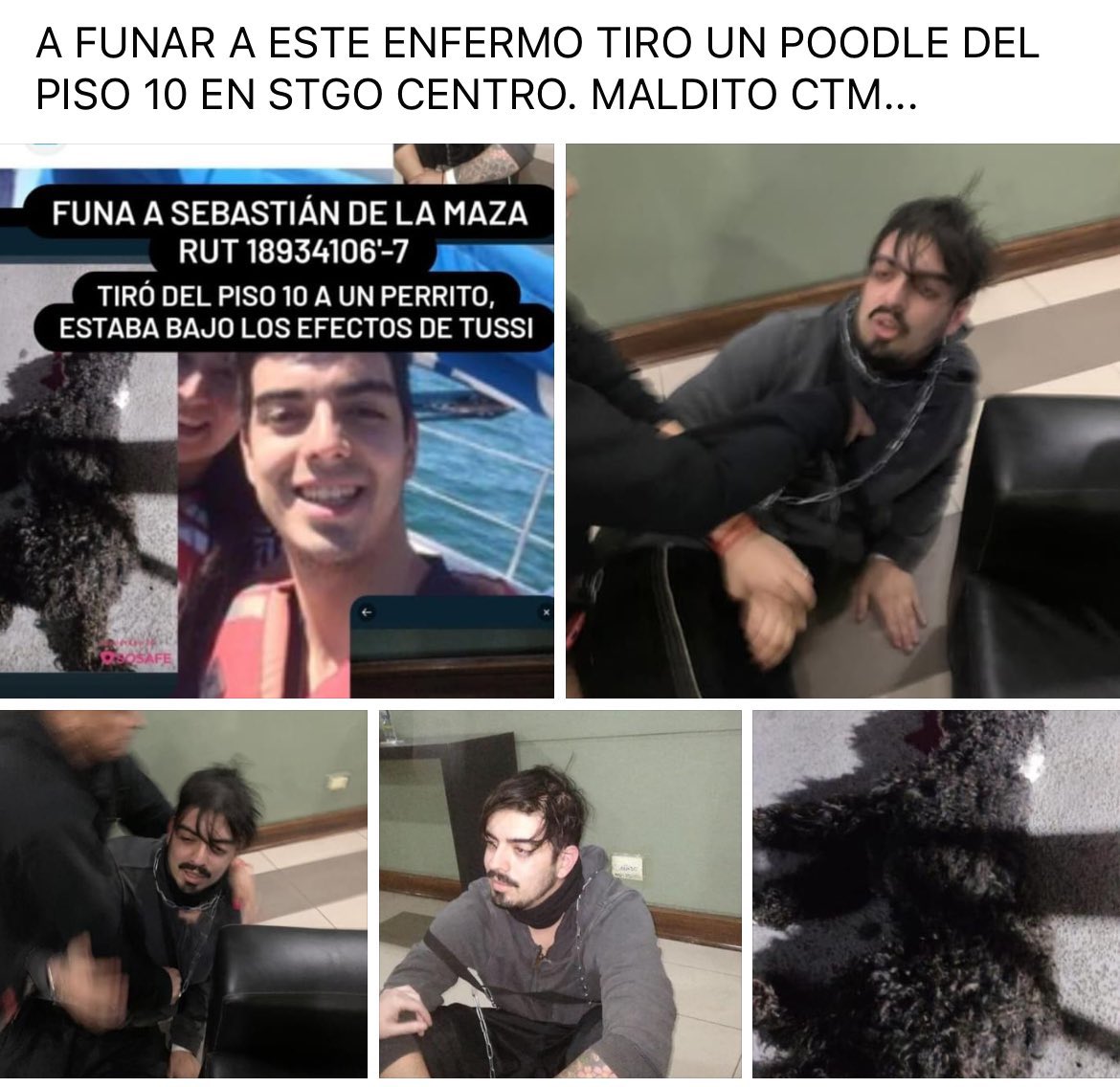 Porque mierda le tapan la cara al maldito bastardo, que todo el mundo sepa quien es este asesino de mierda