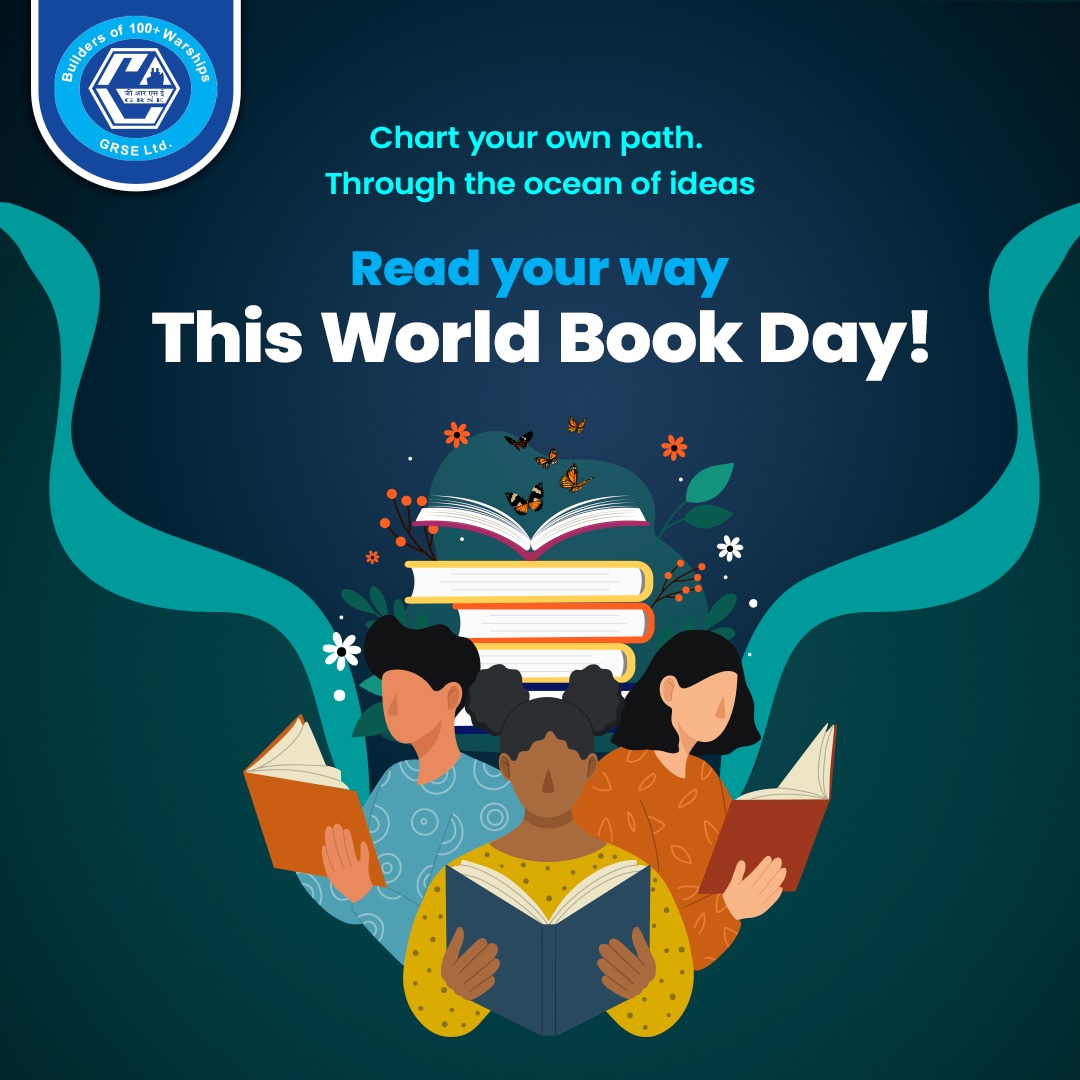 OfficialGRSE's tweet photo. Knowledge is always limitless, shaped by countless ideas and perspectives. It is also the best aid that you can leverage to achieve your goals successfully. So this #WorldBookDay, read your way to growth that truly makes an impact.
#GRSE #knowledge #knowledgetalks @UN https://t.co/aefQ3sdyt8