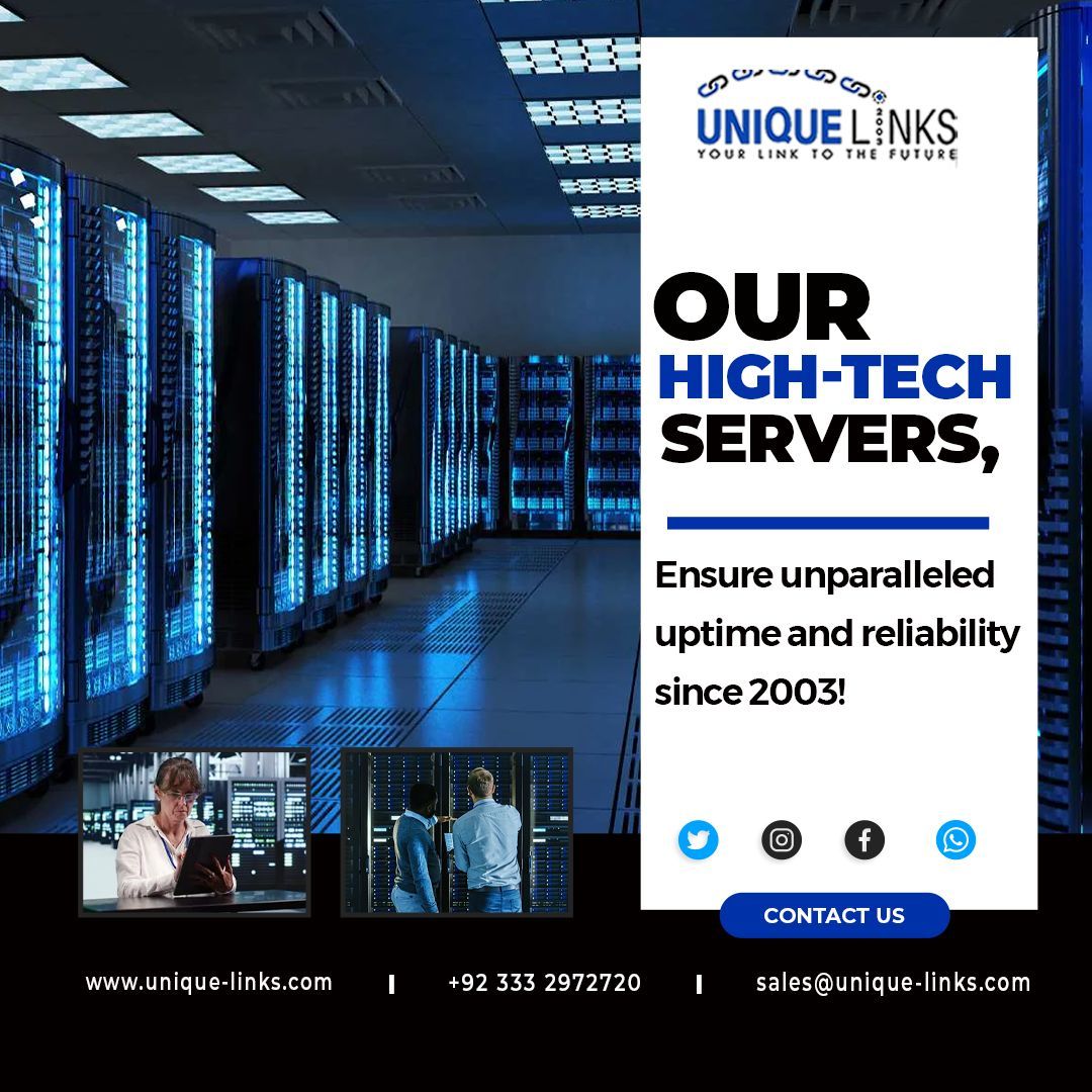 uniquelinks2003's tweet image. Our high-tech servers, ensure unparalleled uptime and reliability since 2003!
Contact Us At:
buff.ly/3bTaK1Z
.
#servers #ReliableHosting #ServerPerformance