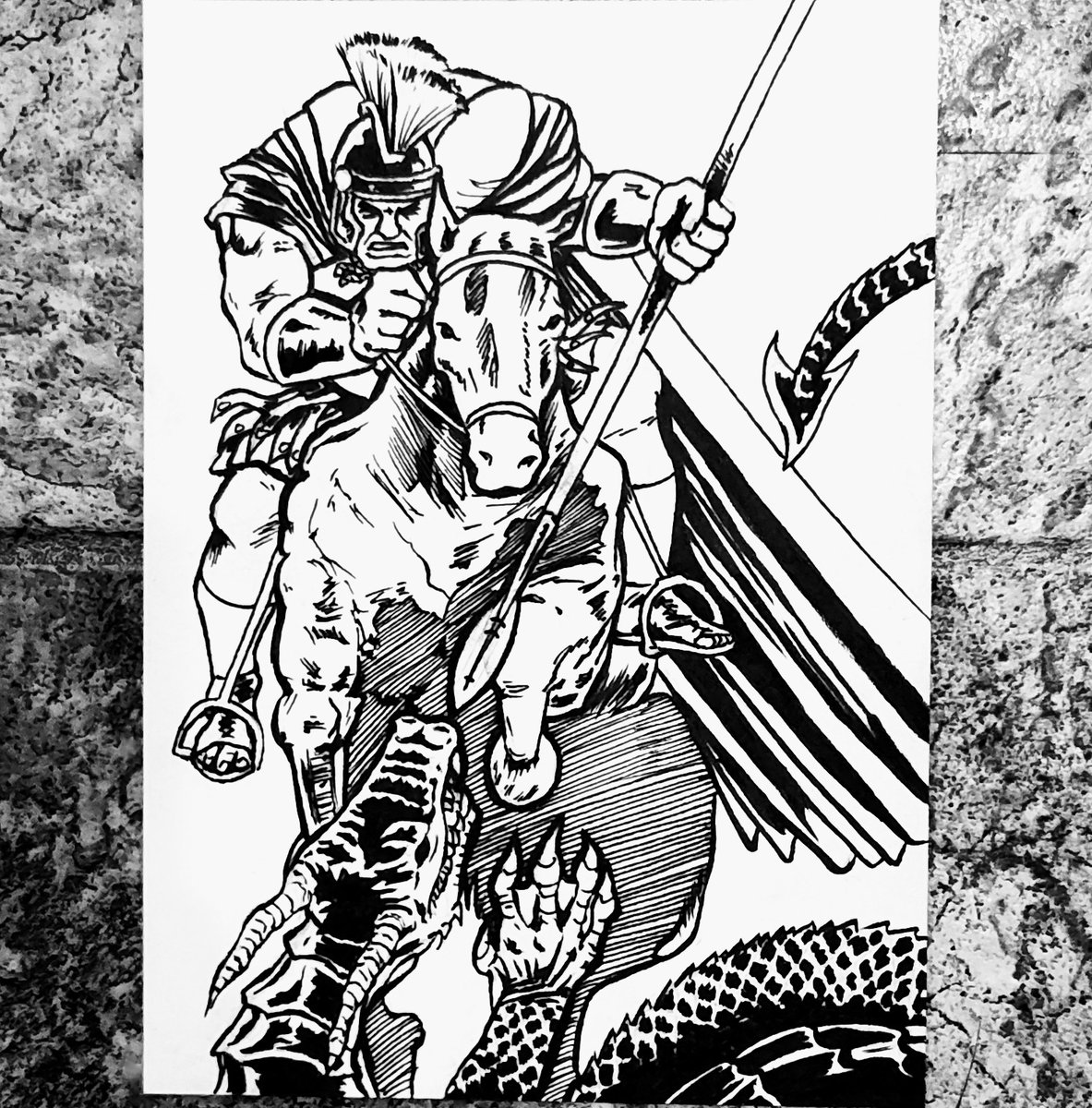 St George 🧵 - Keep it going. Art by me. #CatholicTwitter #StGeorgesDay #CatholicX #RomanCatholic #CatholicChurch