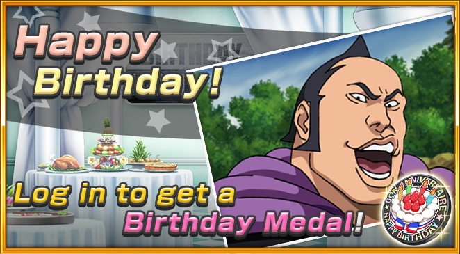 It's Marechiyo's birthday today! Celebrate by logging in to the game for a Birthday Medal! 
bit.ly/3flvPUi #BraveSouls