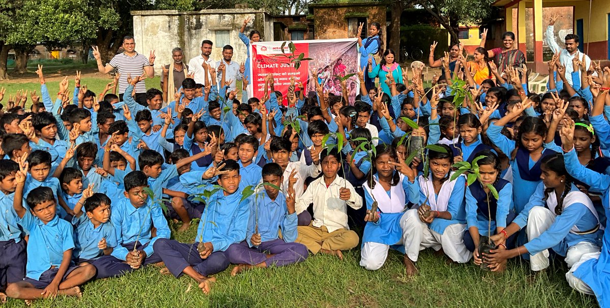 On #WorldEarthDay, children from Mandla actively contributed to safeguarding the environment and fighting climate change by planting trees with the support of @ActionAidIndia .