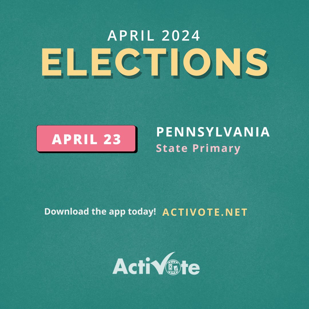 Hey #Pennsylvania! You've got an election to vote in today. 😜 You ready?! We can still help you get ready for the polls if you aren't already. Simply download the #ActiVote app and learn what's on the ballot today 🗳️ #Vote
