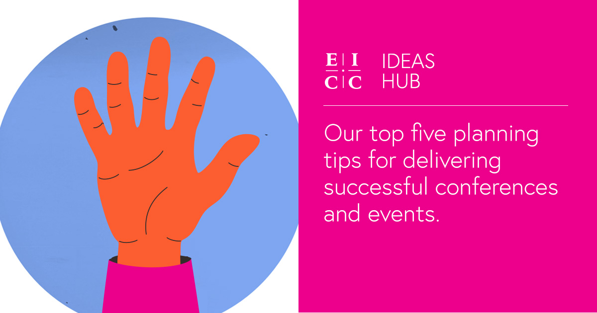 There's no doubt that #eventplanning is a demanding job. You want the set-up and staging to look brilliant, the sessions to run on-time and for your attendees to feel engaged and inspired. Check out our five top tips for planning a successful conference eicc.co.uk/ideas-hub/5-ti…