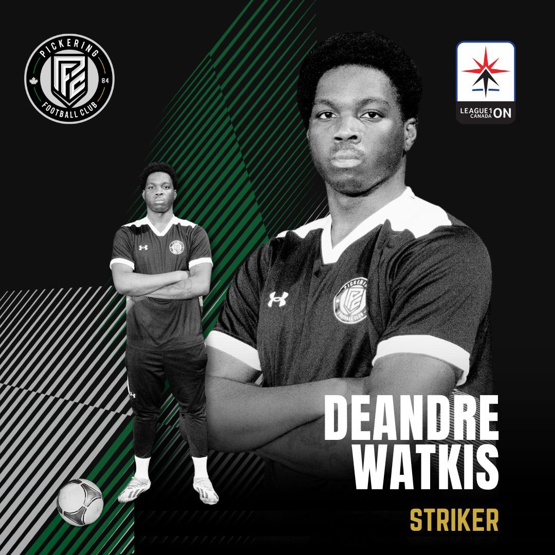 🚨 Signing Alert 📣 Pickering FC is pleased to announce Striker, Deandre Watkis to our @league1ontario Men's team 🙌 #PFC40YRSPROUD #DestinationClub #L1ON