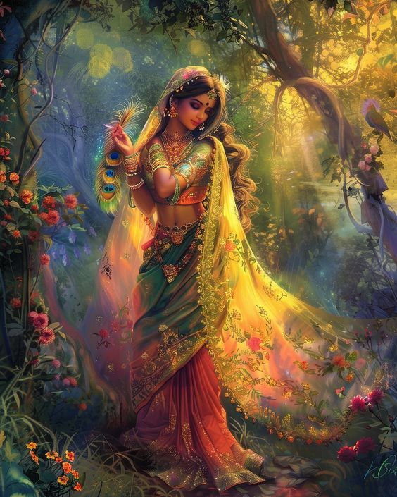 'Radharani .. appears in the Hare Krishna mantra as 'Hare (ha-RAY),' the vocative form of 'Hara.' Hara is the feminine form of Hari, another name of Krishna. Her name appears before Krishna's in the mantra because She's known for Her compassionate nature; devotees of Krishna ...