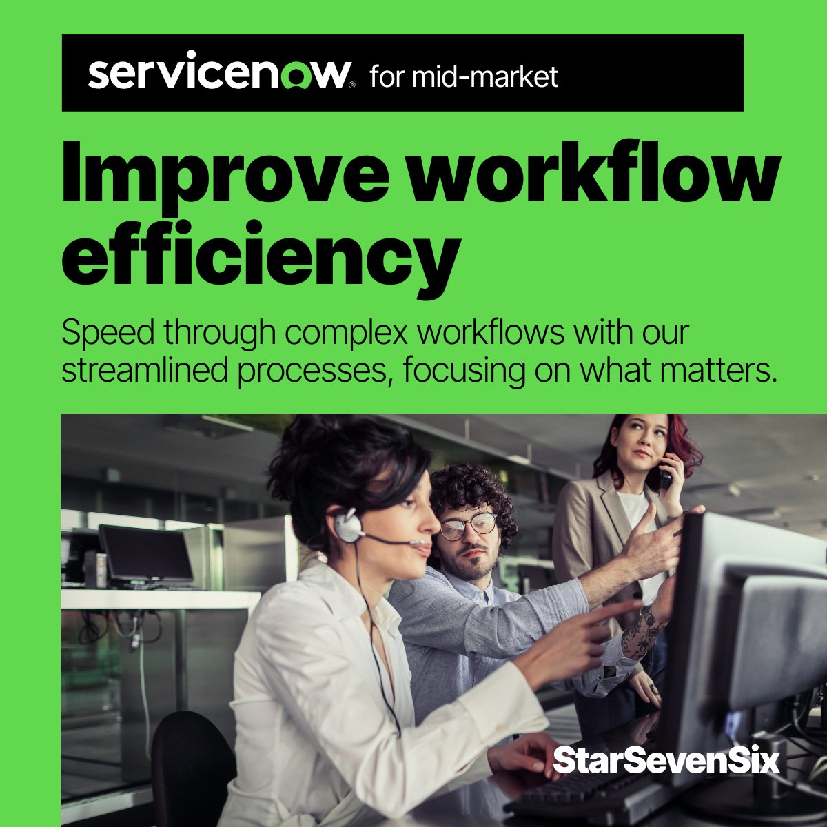 Streamline your workflows and eliminate bottlenecks with ServiceNow for Mid-Market. 

Our solutions enhance productivity and ensure your team focuses on what they do best. 

Learn More:  starsevensix.com/products/servi…

#WorkflowEfficiency #ProcessImprovement #ServiceNowForMidMarket