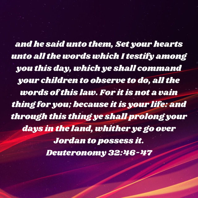 PLCBChurch's tweet photo. Scripture of the day
Deuteronomy 32:46-47 https://t.co/4g3vs4tR15