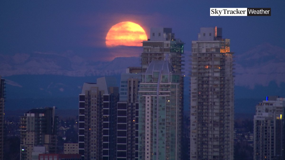 A gorgeous nearly full moon setting behind the Rockies this morning. The full 'Pink Moon' will rise tonight. The April Full Moon is named after wildflowers (wild phlox) that bloom in the spring. #YYC