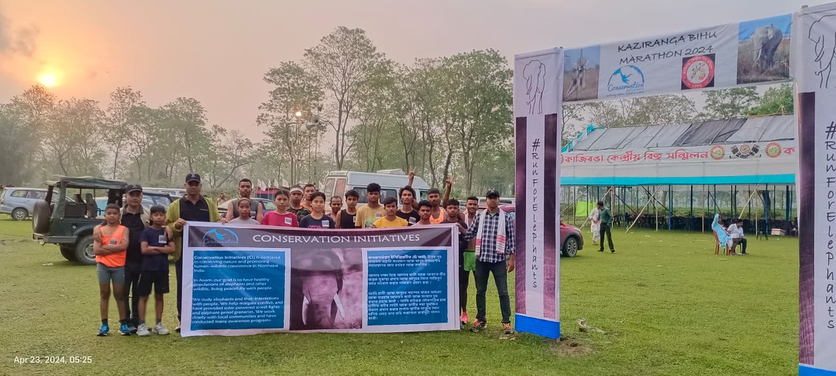 #RunForElephants
This Rongali Bihu, youth from the Kaziranga landscape ran for the cause of elephant conservation, as part of a marathon organised by our Assam team and the Kaziranga Kendriya Bihu Sanmilan (Committee), ably assisted by the Kaziranga Sports Association.