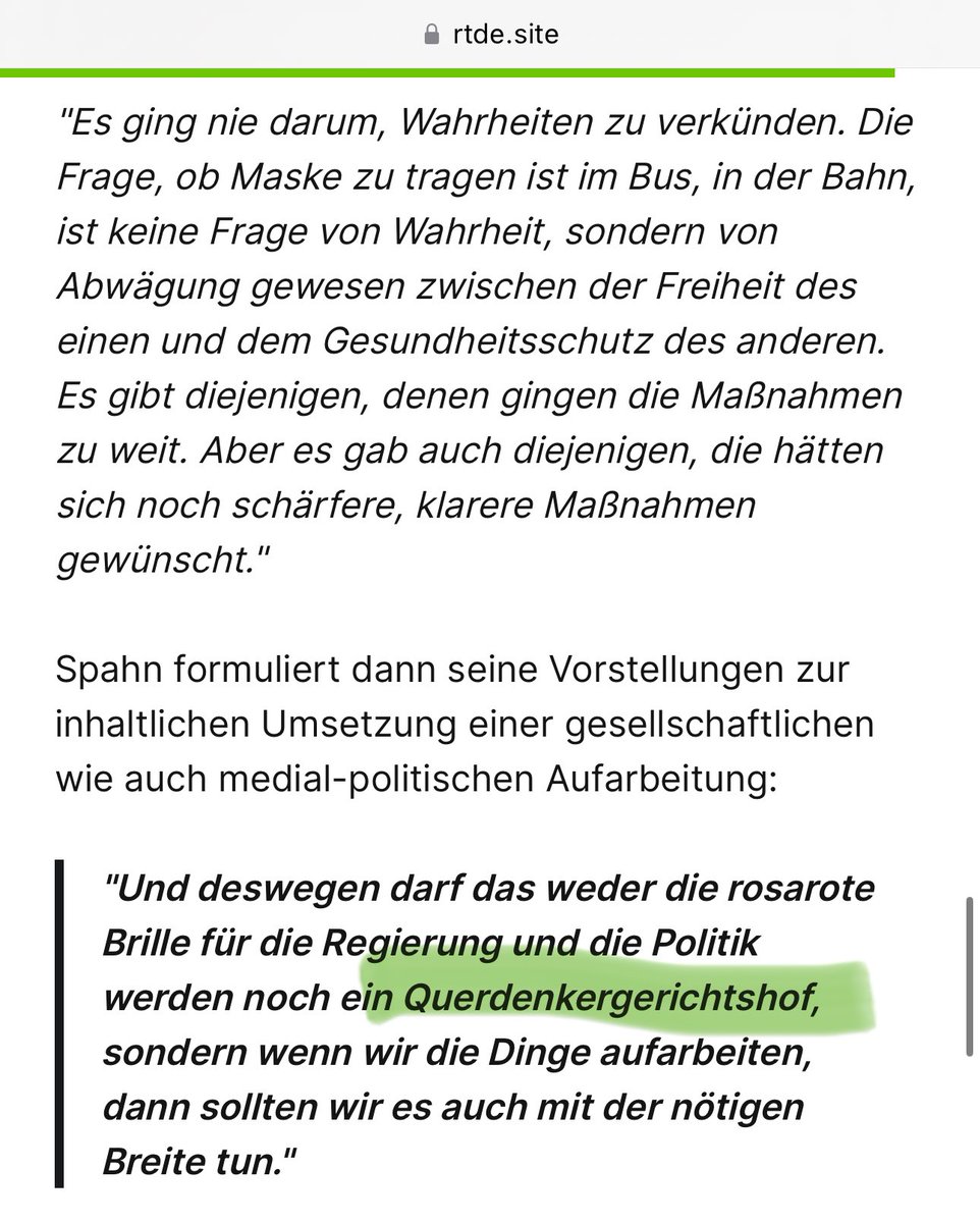 Spahn will keinen „Querdenkergerichtshof“. Das muss auch nicht sein: Nürnberger Prozesse genügen - was am Ende dasselbe ist.