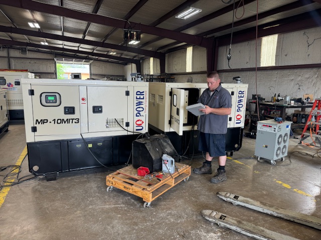 Excited to be preparing these top-of-the-line generators for shipment to a loyal customer. Each powerful 10 kW generator is equipped with a substantial 100-gallon fuel tank, ensuring uninterrupted operation. 

 #GeneratorLife #IndustrialEquipment #PowerGeneration #ultraquip