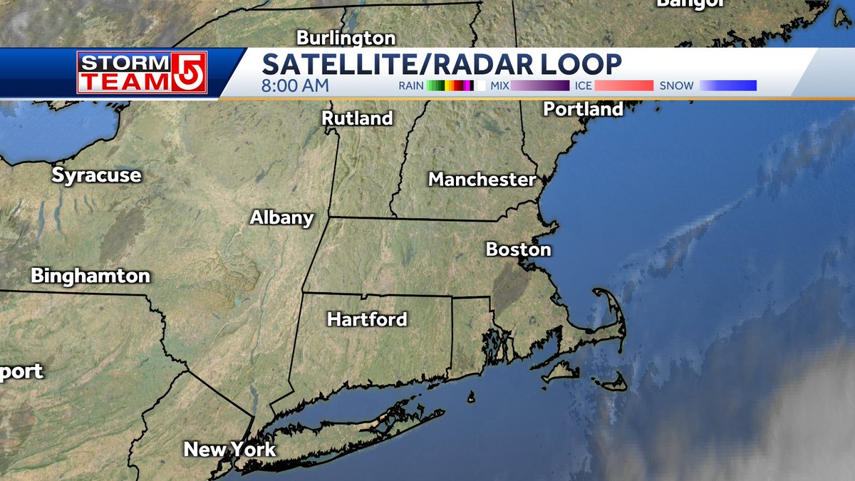 8AM FOG BANK ... rolling into Boston and reducing the visibility. This should burn off in the next hour or so #WCVB