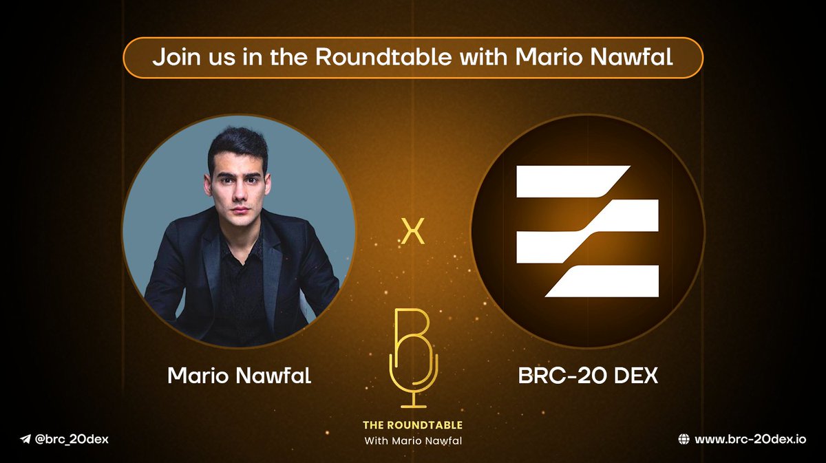 Join us in the Roundtable with @MarioNawfal right on @RoundtableSpace! We'll be discussing topics about BRC-20 🔥 👉Join here twitter.com/i/spaces/1ZkJz…