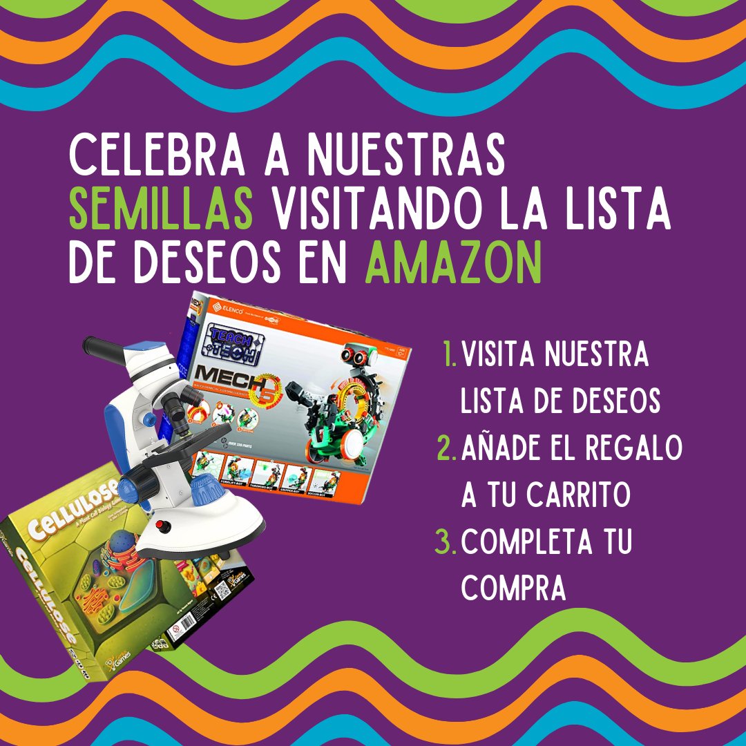 ¡Ya falta poco para la graduación de nuestras Semillas! Necesitamos tu apoyo para premiar a los mejores proyectos por región ¡Visita la lista de deseos en Amazon y celébralas con un regalo! a.co/a8DtC0v