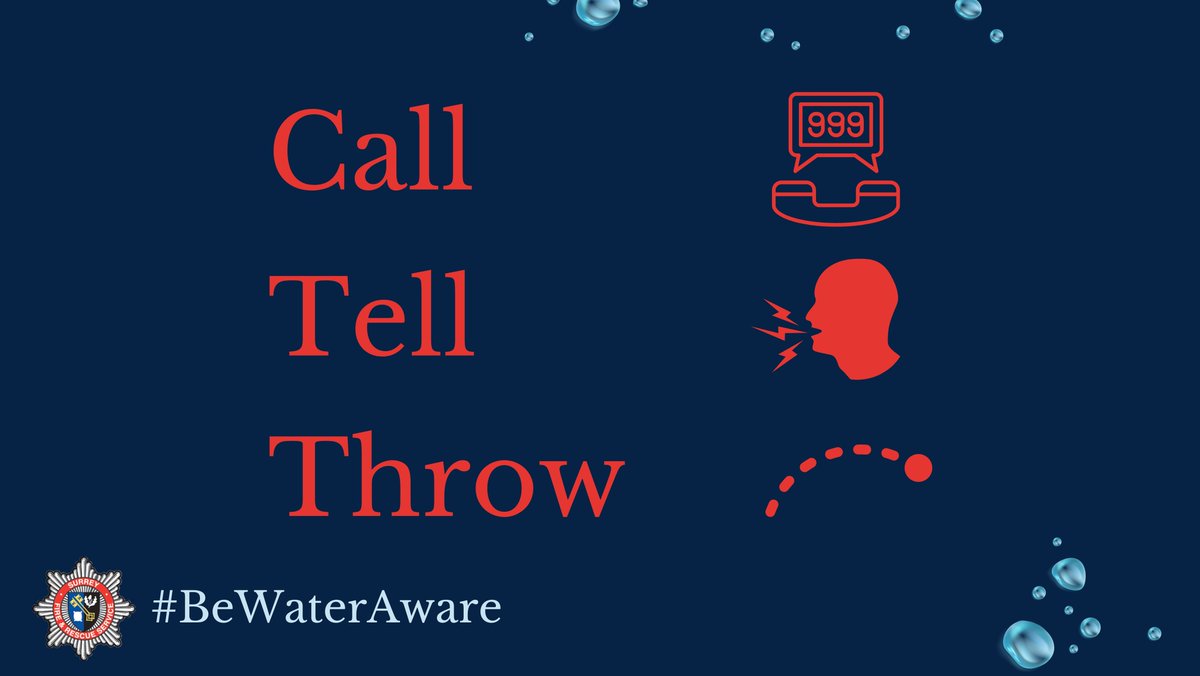 If you see someone in trouble in the water, remember this lifesaving advice: 📞 Call 999 🗣️ Tell them to float on their back 💧 Throw something to help them float #BeWaterAware #RespectTheWater