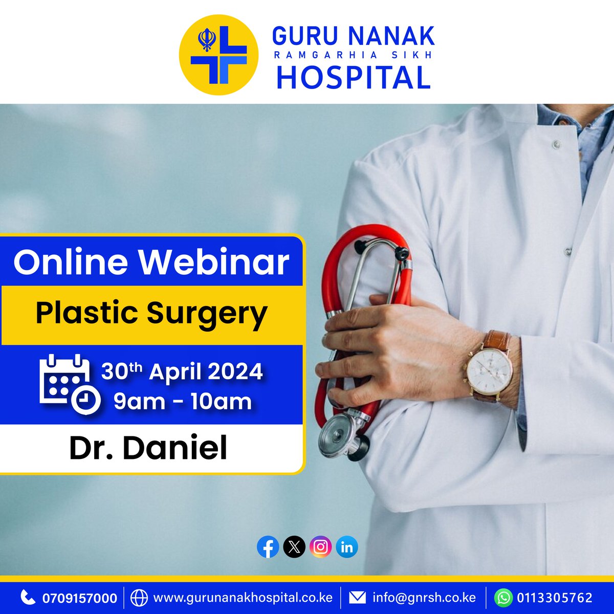 Be part of an insightful online #Webinar on 30th April 2024, delving into the world of #PlasticSurgery! Learn about the latest techniques, safety measures, and ethical considerations.   #MedicalAdvancements #CosmeticEnhancements #StayInformed