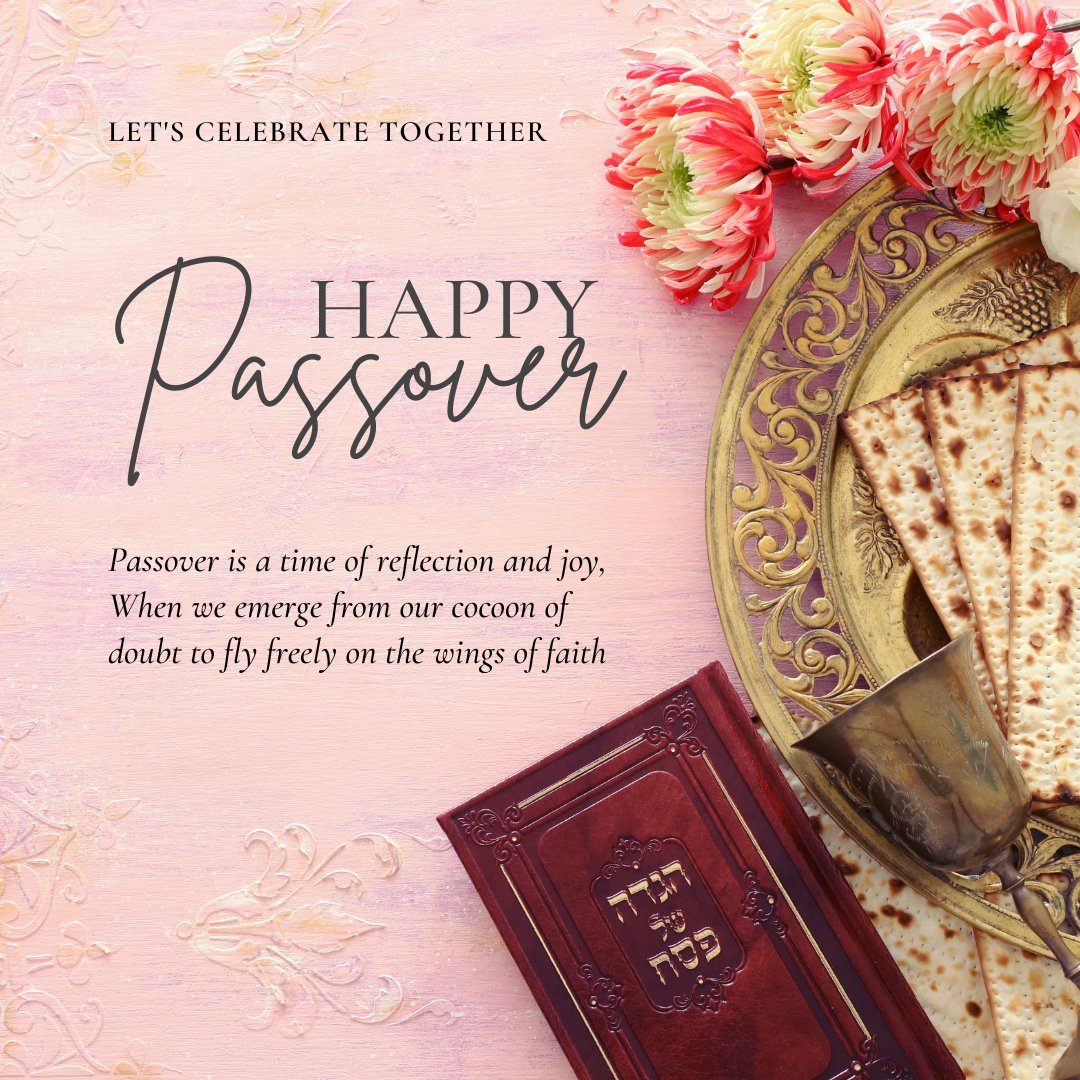 🕊️ Wishing you and your loved ones a joyous Pesach/Passover! May this special time be filled with peace, reflection, and celebration of freedom. 🕯️🍷 #Passover #Pesach