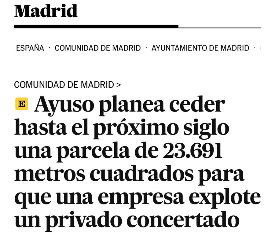 Las familias del Cañaveral que no puedan pagarse un colegio concertado tendrán que ir hasta Coslada o Vicálvaro para poder estudiar en un público. 

Este es el modelo educativo del PP: la concertada antes que la pública. Como ya ocurrió en Las Tablas, Valdebebas o San Chinarro.