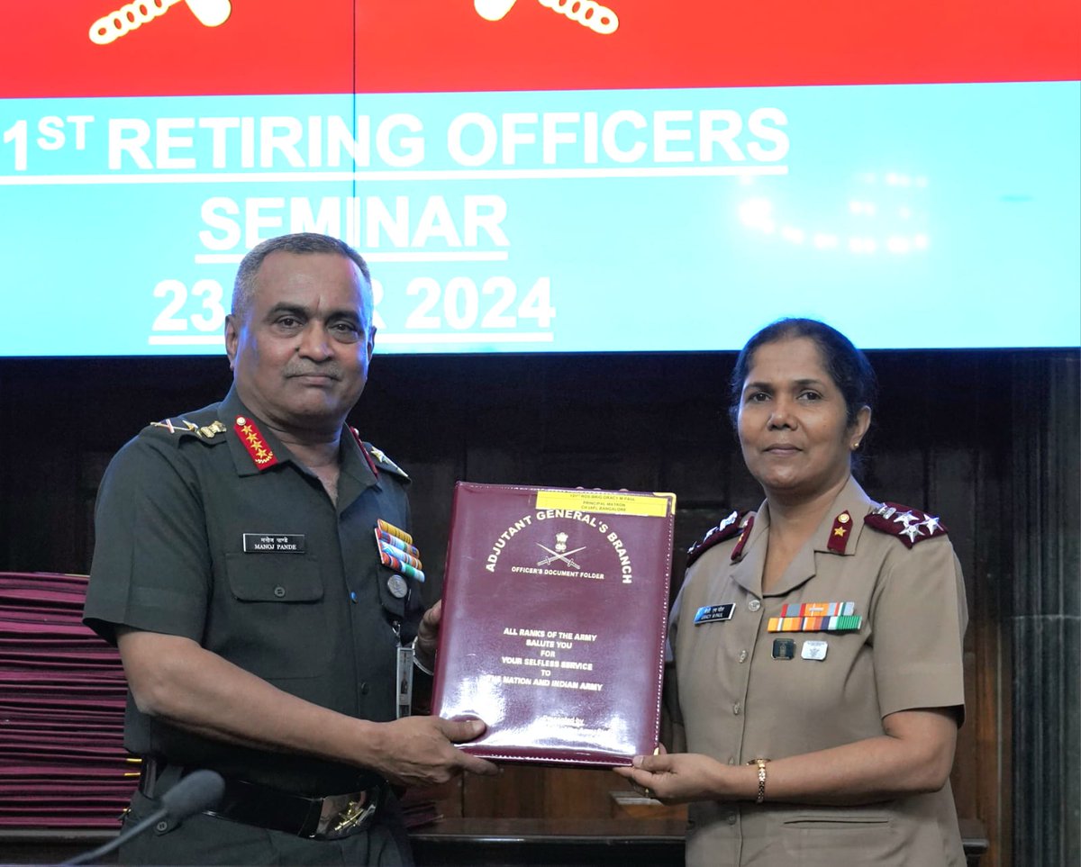 Chief of Army Staff Honors Retiring Officers with Heartfelt Tribute