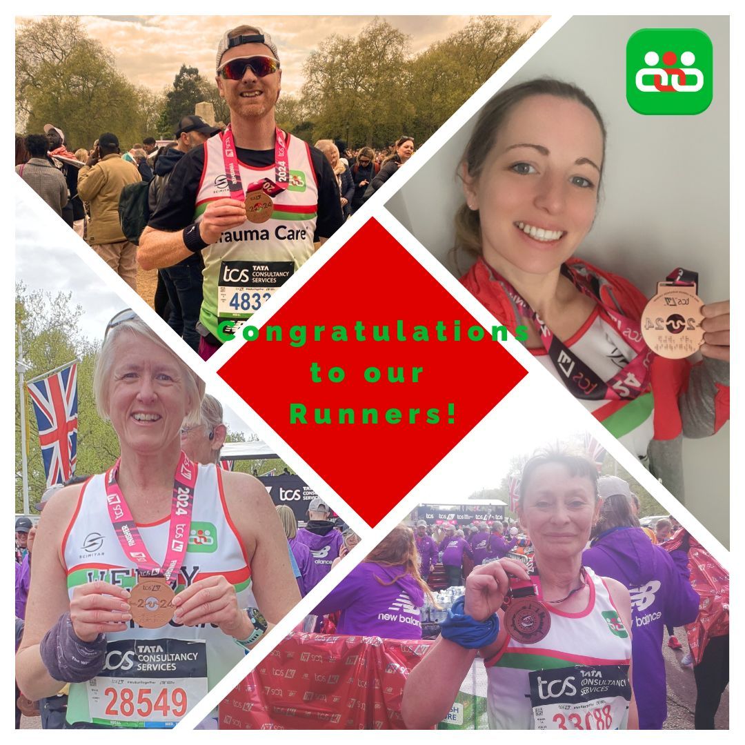 Congratulations to all of our @LondonMarathon runners! From 4 hours to 6 hours, what a massive achievement! Even though it's finished, if you'd like to donate, you can do here: buff.ly/3Ur2GsO 🏃‍♀️ 🎡 🏅 #LondonMarathon #RunForCharity #TraumaCare #MedicalCharity