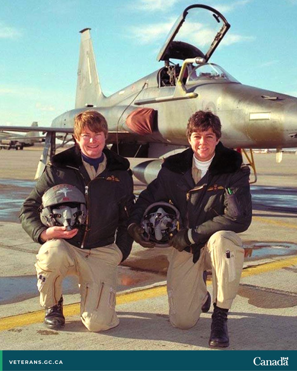 In 1989, Major Dee Brasseur and Captain Jane Foster became the first women in the Royal Canadian Air Force (@RCAF_ARC) to qualify as CF-18 fighter pilots. ✈️

We are proud to salute these trailblazing service members!

📸: @CanadianForces

#RCAF100Years
#CanadaRemembers