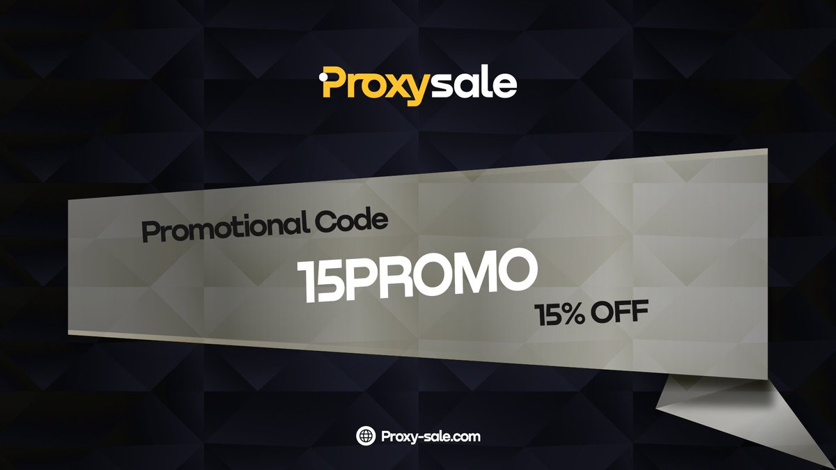 proxysalecom's tweet photo. New 15% discount! 🔥

Use actual promocode "15PROMO" and get 15% discount on IPv4, IPv6, ISP and Residential proxies. 🛍

This coupon is valid only for english version of the site, for other language versions use "15SAVE"

The offer is valid until 25/04/2024 inclusive. https://t.co/e4jfoQwrva