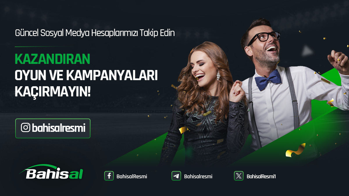 Bahisal Güncel Sosyal Medya Hesaplarımızı Takip Edin!

KAZANDIRAN OYUN VE KAMPANYALARI KAÇIRMAYIN!🤑

Bu heyecana ortak olmak için hemen giriş yap, sen de kazan!👇

bio2.in/BAresmi

#bahisal #sosyalmedya #bahis