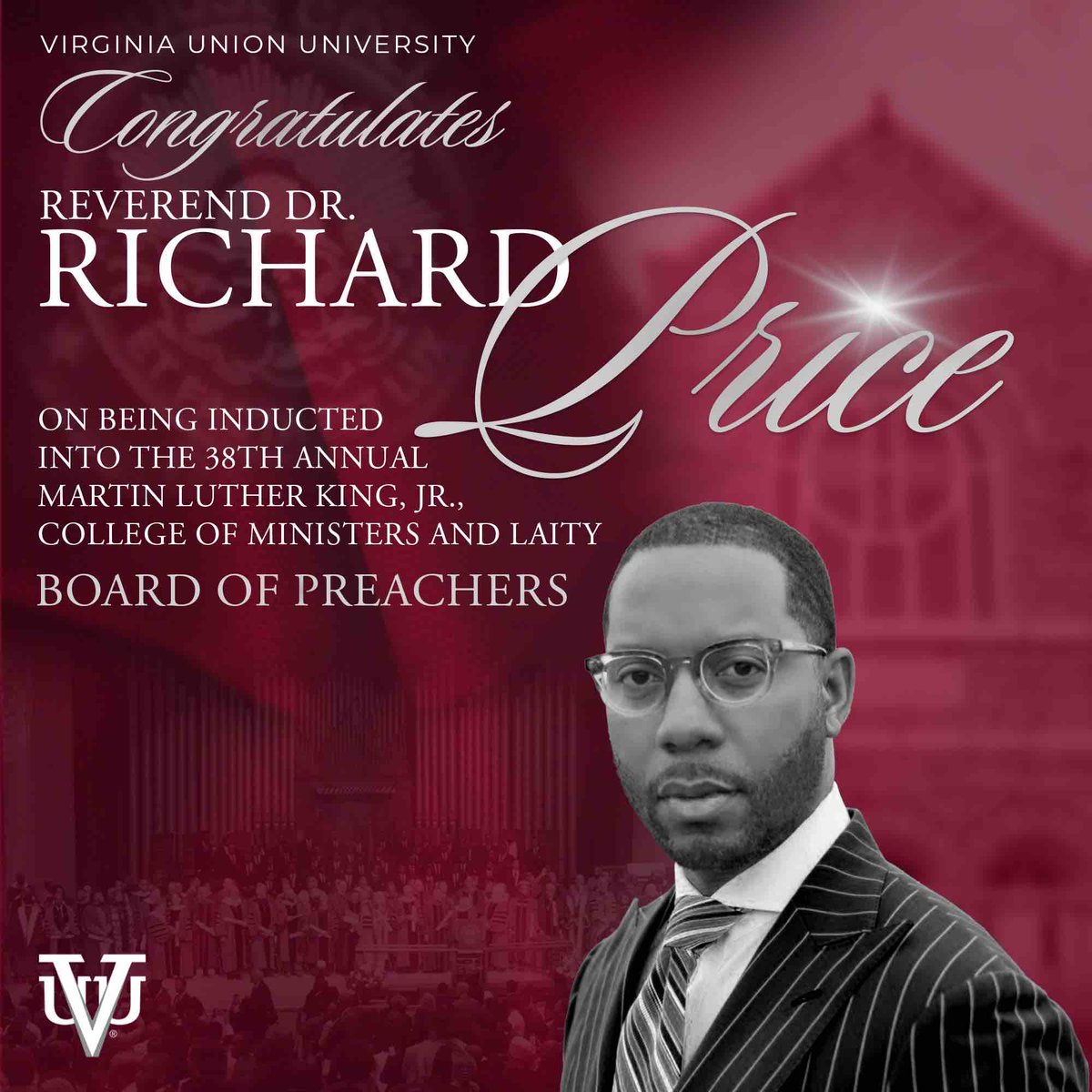 VAUnion1865's tweet photo. Join us in celebrating Reverend Dr. Richard Price as he joins the prestigious 38th Annual Martin Luther King Jr. College of Ministers and Laity Board of Preachers🙌🏾 It’s an incredible honor, and we couldn’t be prouder of his dedication and leadership.
#pantherpride https://t.co/bX3qchAn6j