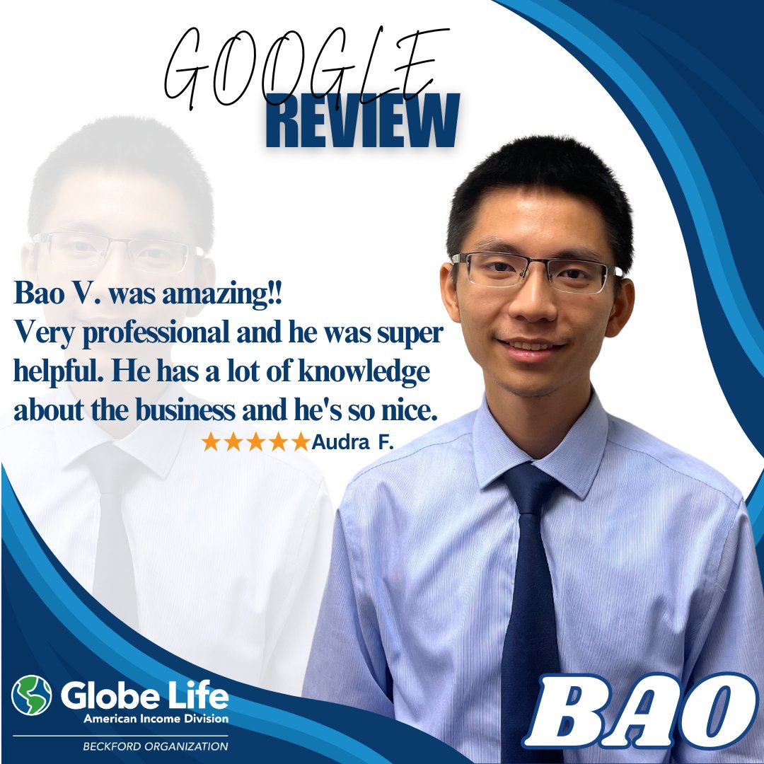Another satisfied client thanks to Bao! Our agents go above and beyond to ensure every client is well taken care of!🙌👏 Don't forget to leave a Google review when you interact with our agents.
#BeckfordOrg #LifeInsurance #TopNotchService #CustomerSatisfaction #ClientTestimonial