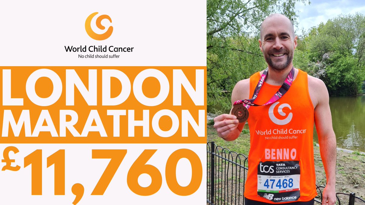 An amazing year at #TCSLondonMarathon ! A huge thank you to our runners, who raised a total of £11,760 Think you’ve got what it takes? Sign up to run for World Child Cancer at the #LondonMarathon2025 worldchildcancer.org/event/tcs-lond… @LondonMarathon