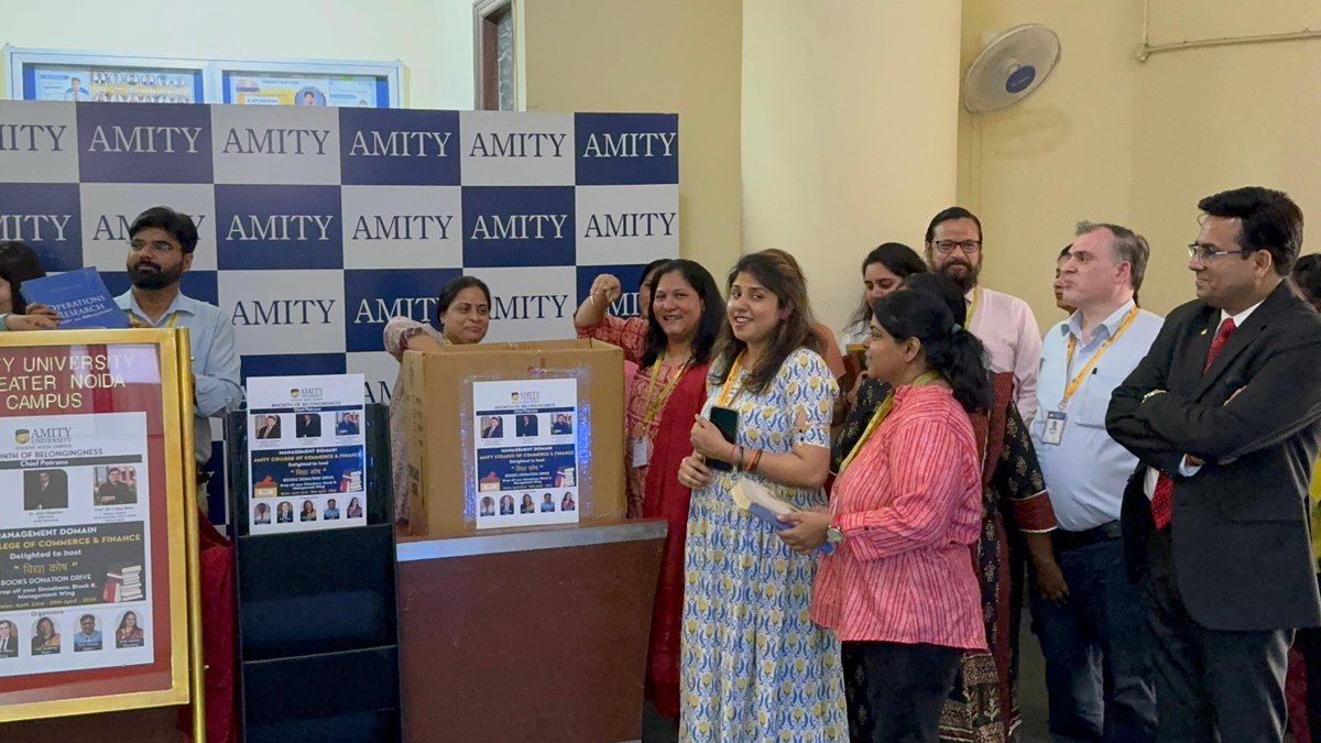 DrAjayRana's tweet photo. Amity College of Commerce & Finance, AUGN campus, proudly hosted the "विद्या कोष" Books Donation Drive. A big thank you to everyone who contributed to this noble cause! Let's continue to spread knowledge and make a difference.
#MonthOfBelongingness #BooksDonationDrive #amityuniv https://t.co/f6rUX0LRhn