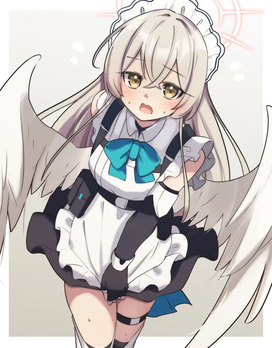 ナギサほしいいい!!!!でもトキもワンチャン来てほしいのでナギサにトキの服を着せました#ブルアカ 