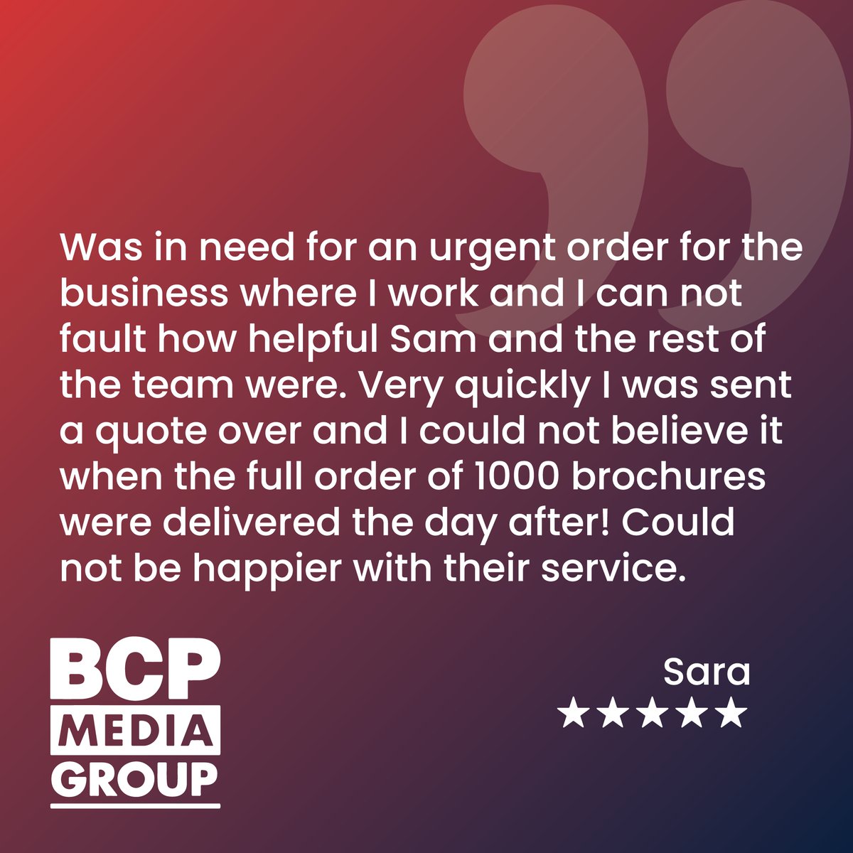 🤩 We absolutely love getting reviews! Seriously, they're like little treasures for us. 

☎️ 01202 023 662
💬 07827 691 832 (WhatsApp)
📨 marketing@bcp.co.uk

 #ImprovingTogether #ShareYourExperience #ReviewUs #FeedbackFriday