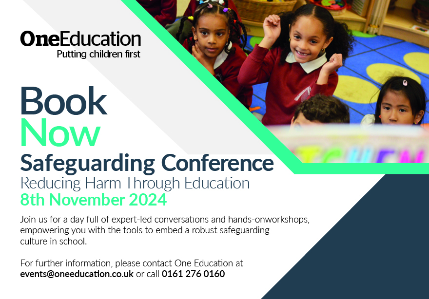 OneEducation's tweet photo. The #SafeguardingConference is back for another year! Join us on Friday 8 November for a day filled with inspirational keynotes, hands-on workshops, and extensive networking opportunities.

Book your place: https://t.co/iiwCrtwT5Z https://t.co/zNxGmZdYTy