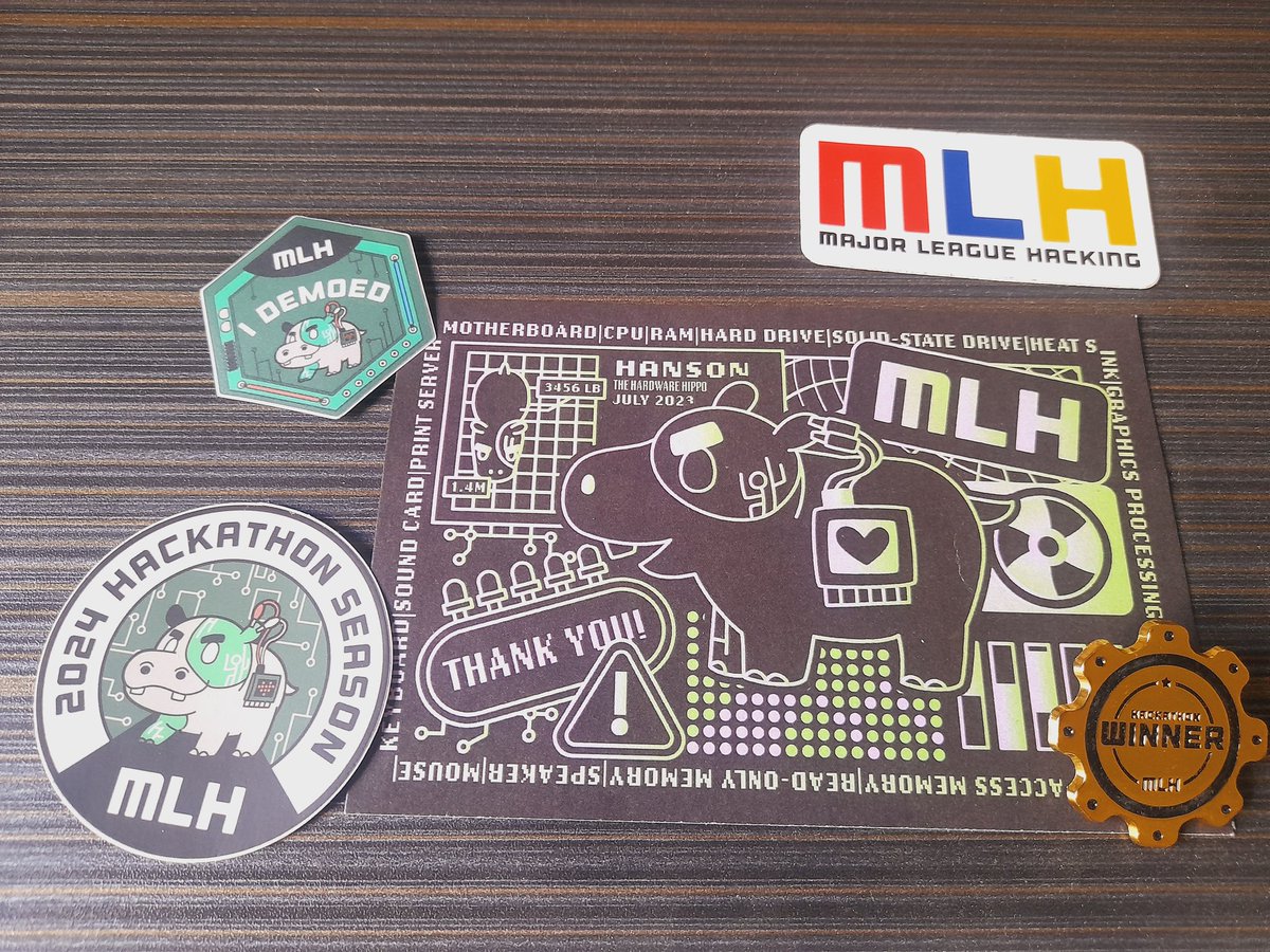 Nishitbaria1's tweet photo. After 1 year wait I finally Recevied my @MLHacks MLH Winning Pin π₯²
#mlh #winner #hackthonwinner https://t.co/aH7oCCCXNh