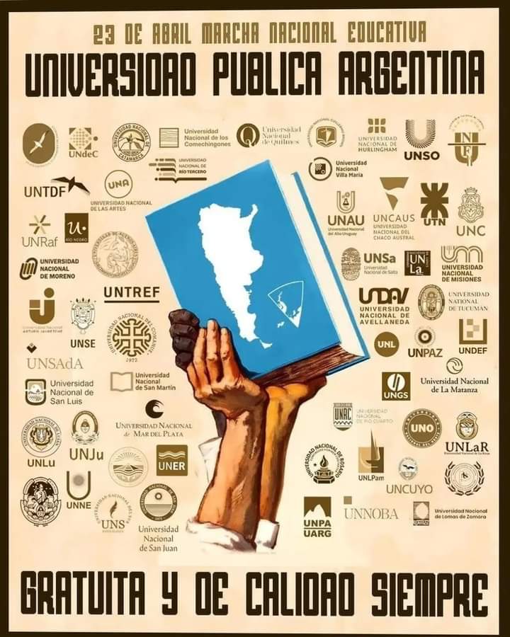 Hoy las calles hablan en todo el país. Hagamos escuchar nuestra voz. La Universidad Pública es una construcción del pueblo argentino y se defiende. Ante el atropello de la soberbia ignorante, la firmeza de cientos de miles que bancamos. ¡Nos vemos en las calles de cada ciudad!