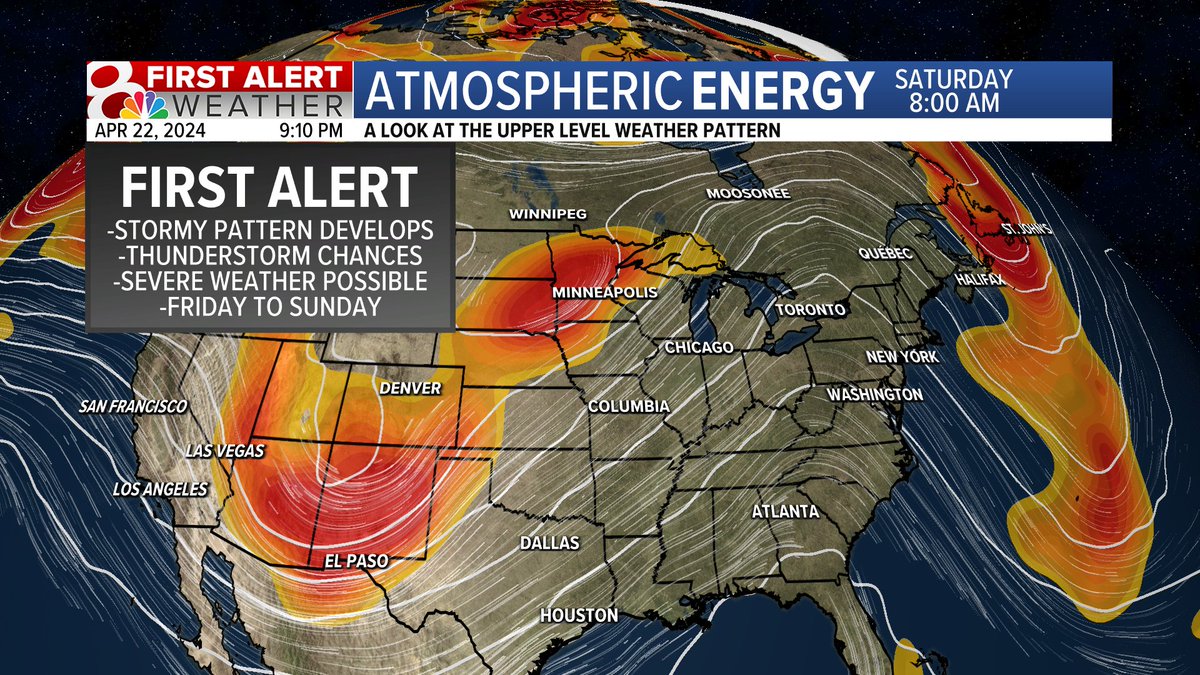 FIRST ALERT: An active pattern is likely to develop bringing chances of showers and storms to end the week. As well as the potential for severe weather. Still a lot to watch in regards to timing and location. Stay tuned to @KOMUnews and we'll keep you updated. #MidMoWx #MoWx