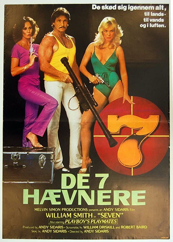 Norwegian film poster for #Seven (1979 - Dir. #AndySidaris) #WilliamSmith #BarbaraLeigh #EdParker #ReggieNalder