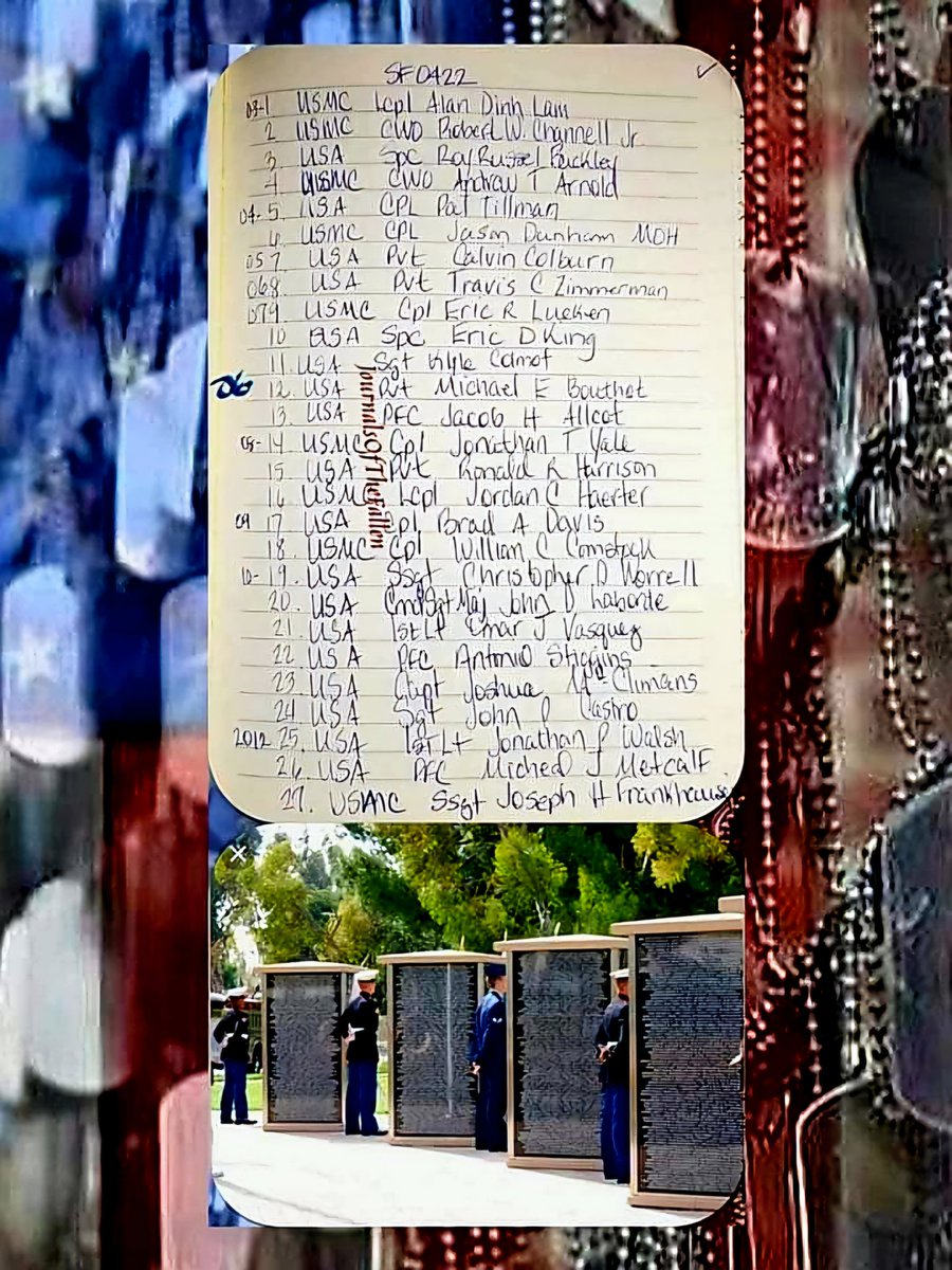 Patriots let us Honor the Fallen that gave their all on this day April 22nd during the GWOT. May they all Rest in Peace! SemperFidelis, ECasas #V1P19 #JOTF4044 #neverforgotten7049 #USMC #USA #GWOTSevenThousandFortyNine #JournalsOfTheFallenGWOT37900