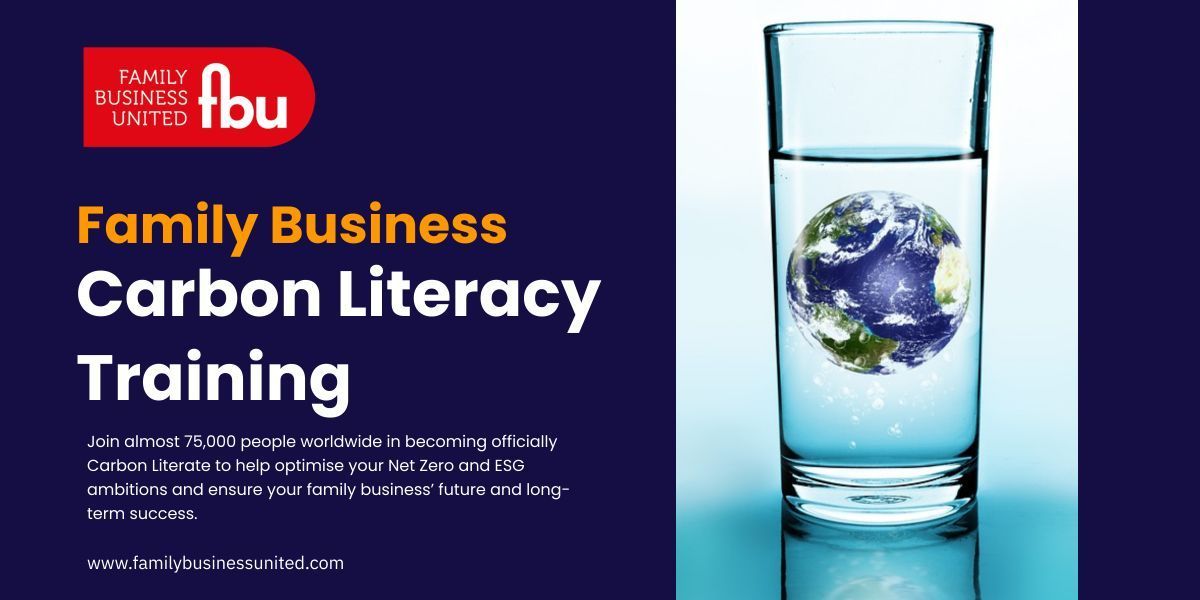 Family Business United is delighted to be offering the UK #FamilyBusiness community bespoke and accredited Carbon Literacy Training in association with @Spenbeck1981 
Find out more and book online today
buff.ly/4aLReOG