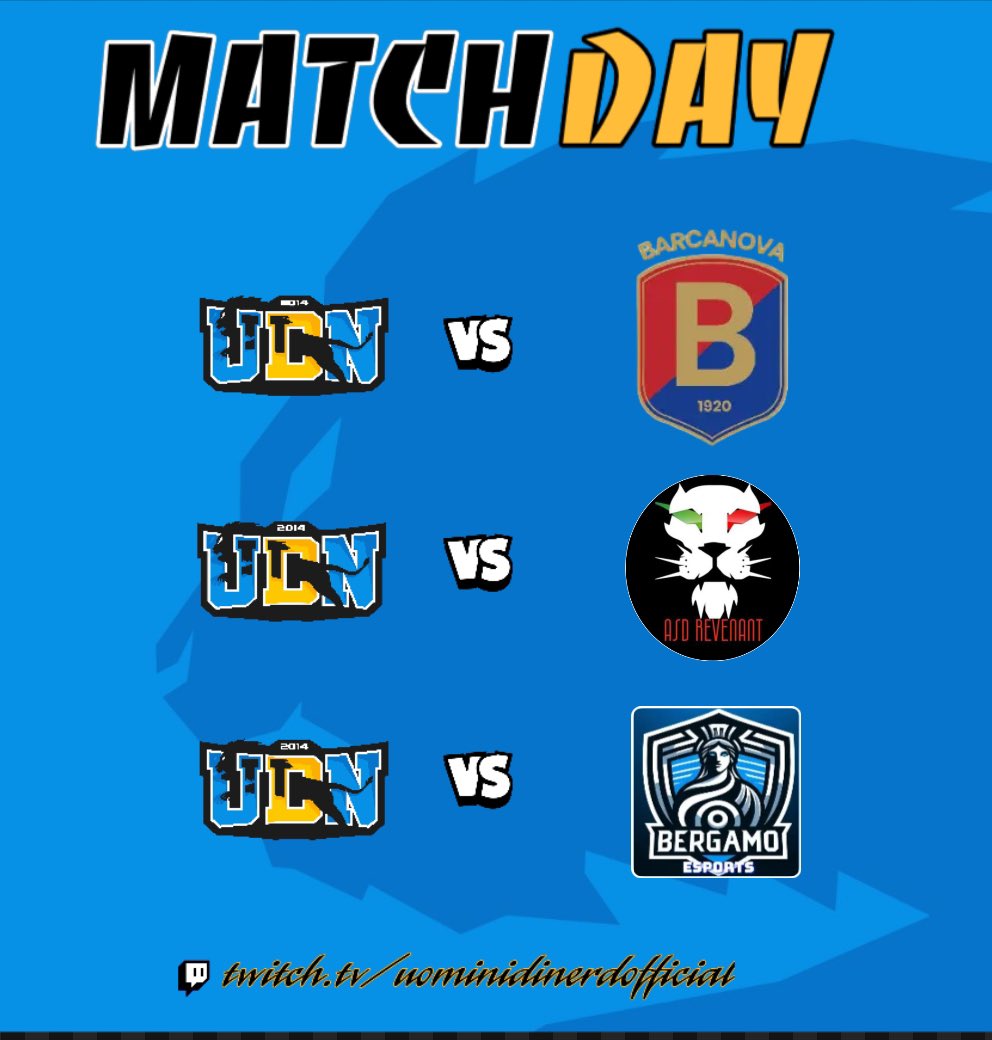 C5Palermoesp's tweet photo. 🎮MATCHDAY🎮

🏆@_Efa_Italy_ 
📆 11 GIORNATA 
🕒 21.50 🆚 @14Ragazzi 

🏆@LNPCup 
📆 1 giornata
🕒 22.20 🆚 #AsdRevenant

🏆@_Efa_Italy_ 
📆 11 GIORNATA 
🕒 23.00 🆚 @BergamoFc_pc 

 #HicsuntLeones⚫️🔵🟡 https://t.co/dvHTwMNSej