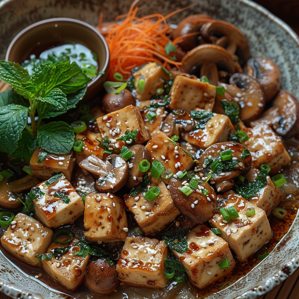 Dive into tranquility with our Zen Sesame Tofu & Mushroom Stir-Fry, a serene and satisfying dish for a mindful meal. 🌱 Try it here: bit.ly/3Jw1Vsj #ZenCuisine #FoodieAI
Follow ➡️ @dailyfoodie_ai #healthyeating #quickrecipes
